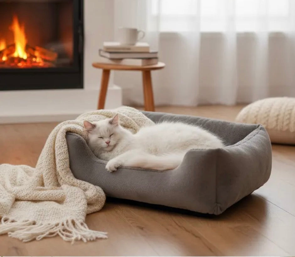 Kuscheliges Katzenbett – Weicher Rückzugsort für deine Samtpfote 🐾