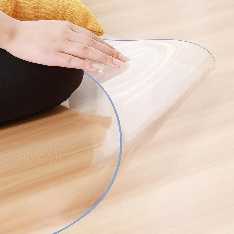 PVC Transparente Wasserdichte Bodenschutzmatte - Rutschfeste Unterlage für Holzböden und Teppiche