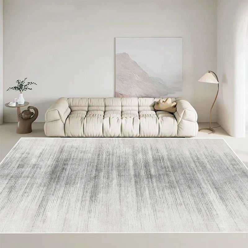 Luxus Wohnzimmer Teppich Grau - Moderner Flur Teppich waschbar für Schlafzimmer und Wohnbereich