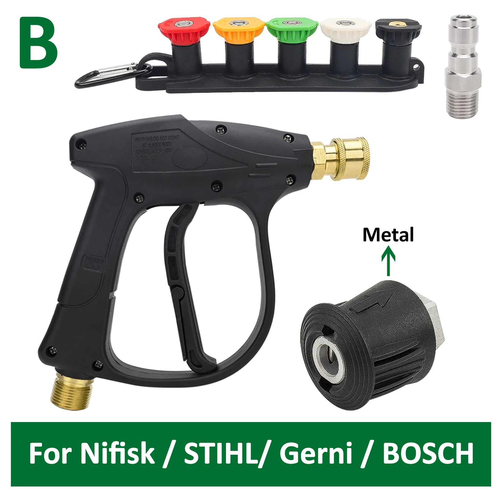 Pressure Washer Water Gun for Car Cleaning Hose Connector For Karcher Nilfisk Parkside Bosch Quick connector nozzles