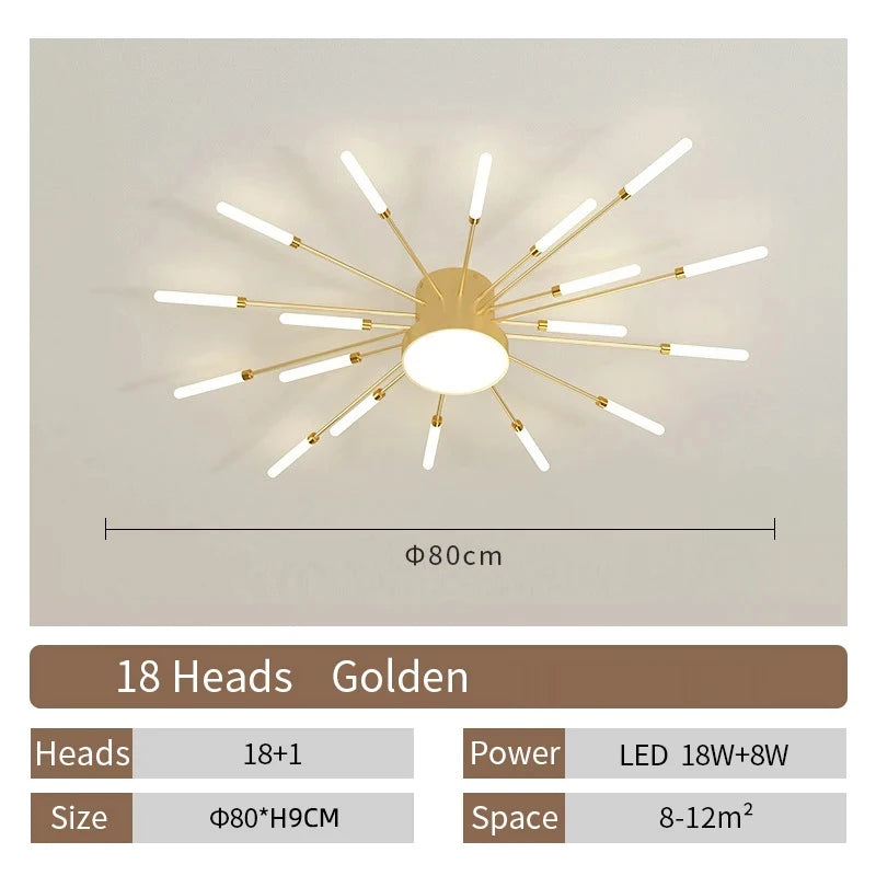 Moderne Designer LED Deckenlampe - Kreative Spiral-Leuchte für Wohnzimmer und Esszimmer