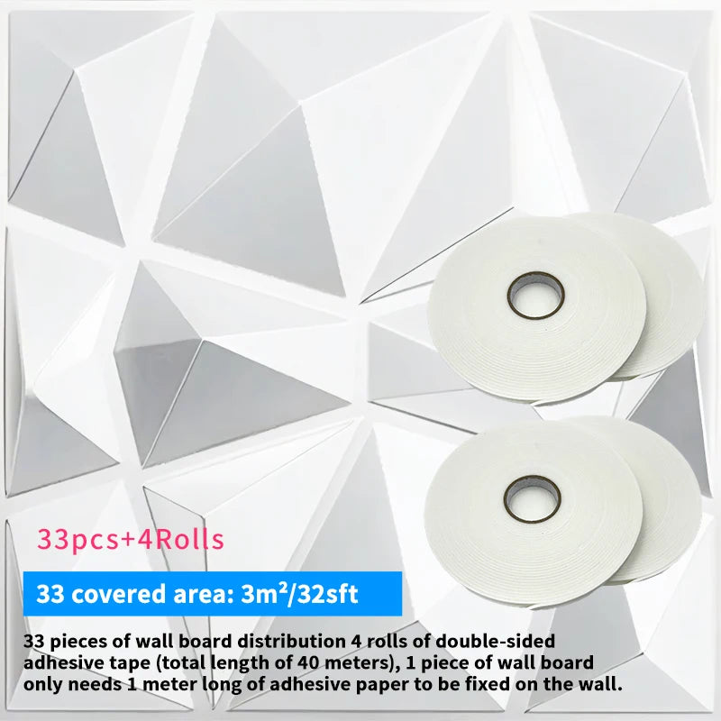 3D Wandpaneele 30x30cm Innen Wanddekoration