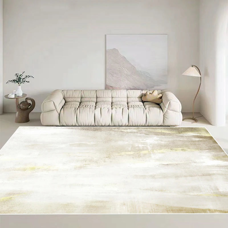 Luxus Wohnzimmer Teppich Grau - Moderner Flur Teppich waschbar für Schlafzimmer und Wohnbereich