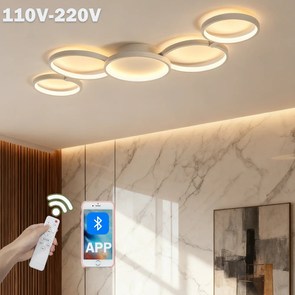 LED Deckenleuchte 110V-220V 3 Farben App Bluetooth Dimmbar