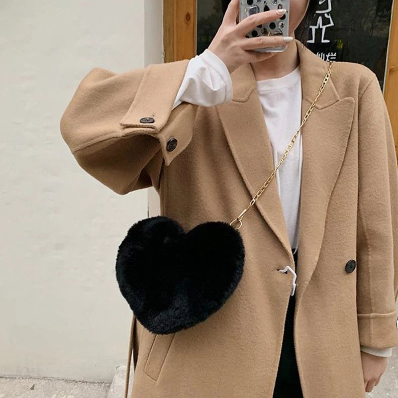 Modische Damen Herzförmige Handtasche