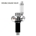 ZRDR Aquarium CO2 Generator Stainless Steel Double Gauge Valve Internal Thread Steel Cylinder Valve Fish Tank CO2 Accessories