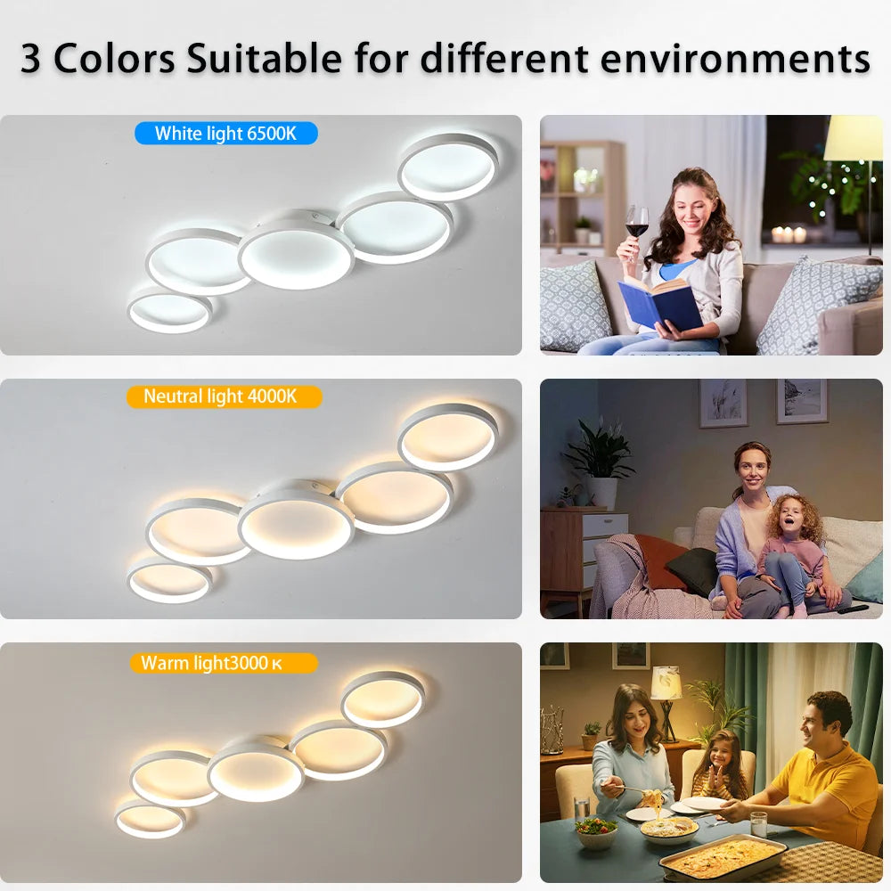 LED Deckenleuchte 110V-220V 3 Farben App Bluetooth Dimmbar