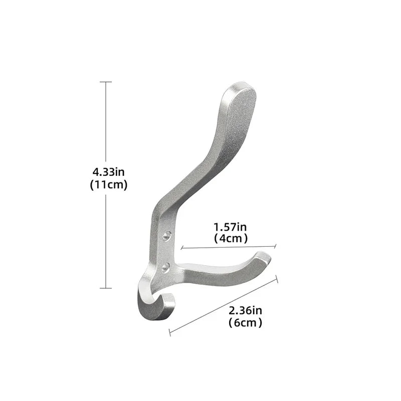 Aluminium Wandhaken selbstklebend – Für Mäntel, Handtücher & Schlüssel