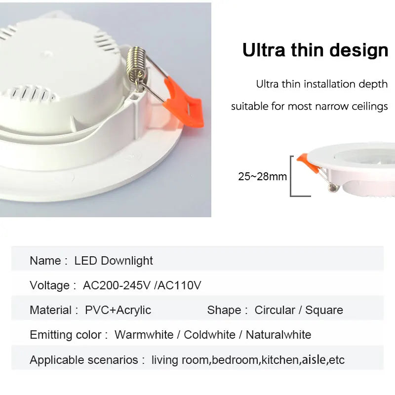10er-Set LED Downlights 7W 9W Spotlights