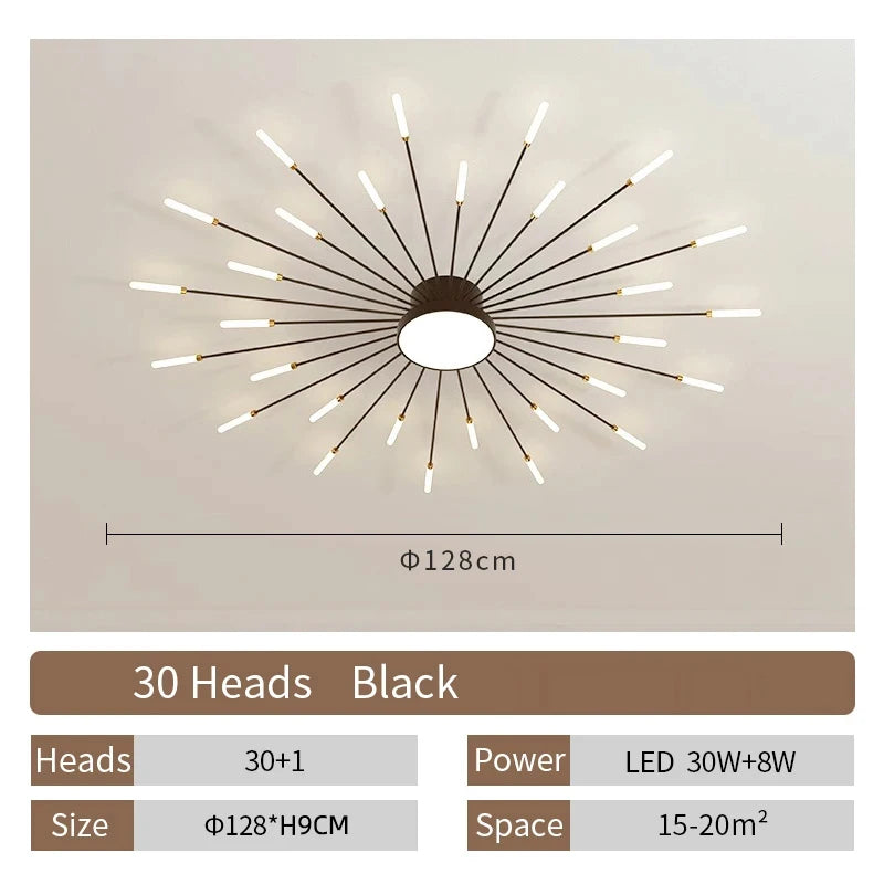 Moderne Designer LED Deckenlampe - Kreative Spiral-Leuchte für Wohnzimmer und Esszimmer