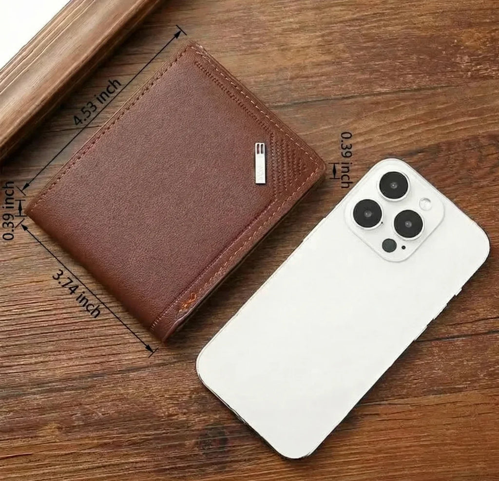 Minimalistische Leder-Geldbörse – Schlankes Portemonnaie für Herren