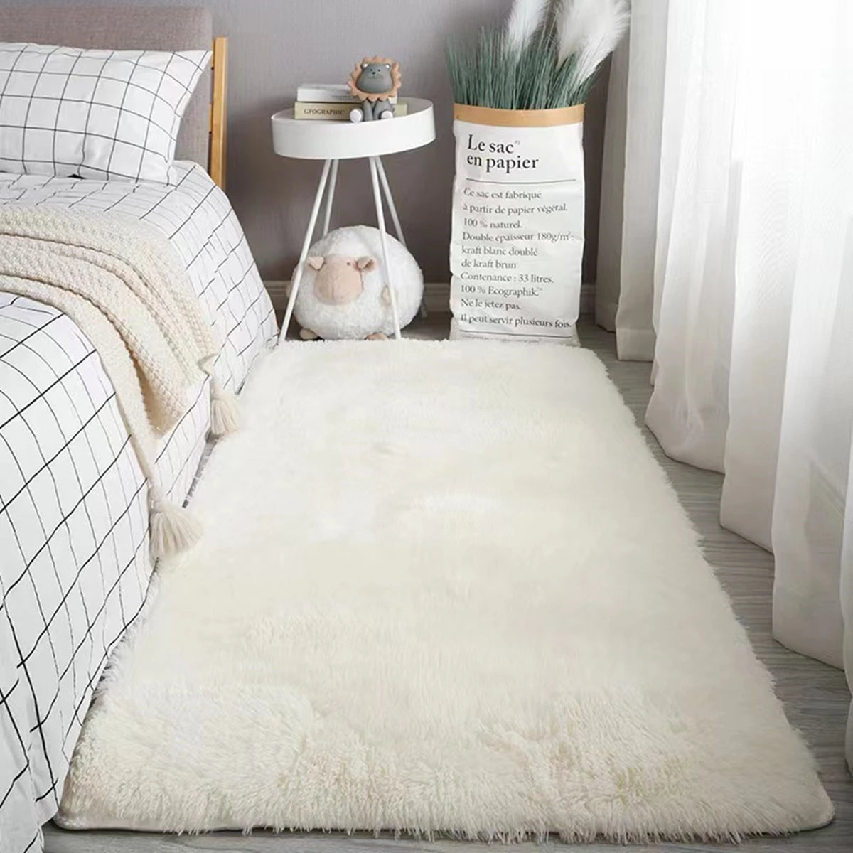 Weicher Bereichsteppich für Schlafzimmer