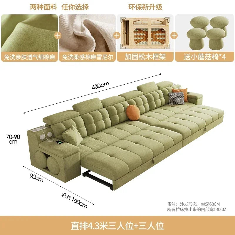 Lounge Armrest Elasticas Sofa Hidden Bed Multifunctional Luxury Sofas Modern Funky Minimalist Designer Muebles TrendyFurniture