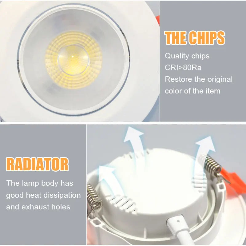 10er-Set LED Downlights 7W 9W Spotlights