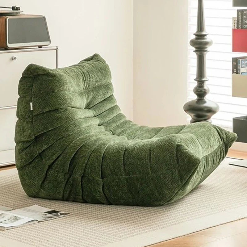 Bean Bag Chair Adult Fireside Chair Comfy Lazy Floor Sofa Chenille Single Sofa Couch Memory Foam Chair for Living Room Bedroom