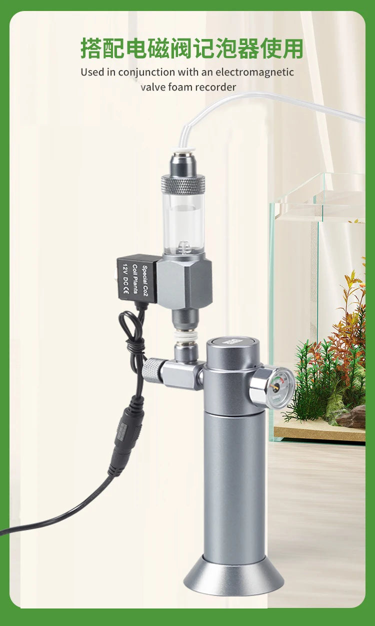 Aquarium CO2 Druckminderer Set – Magnetventil mit Blasenzähler