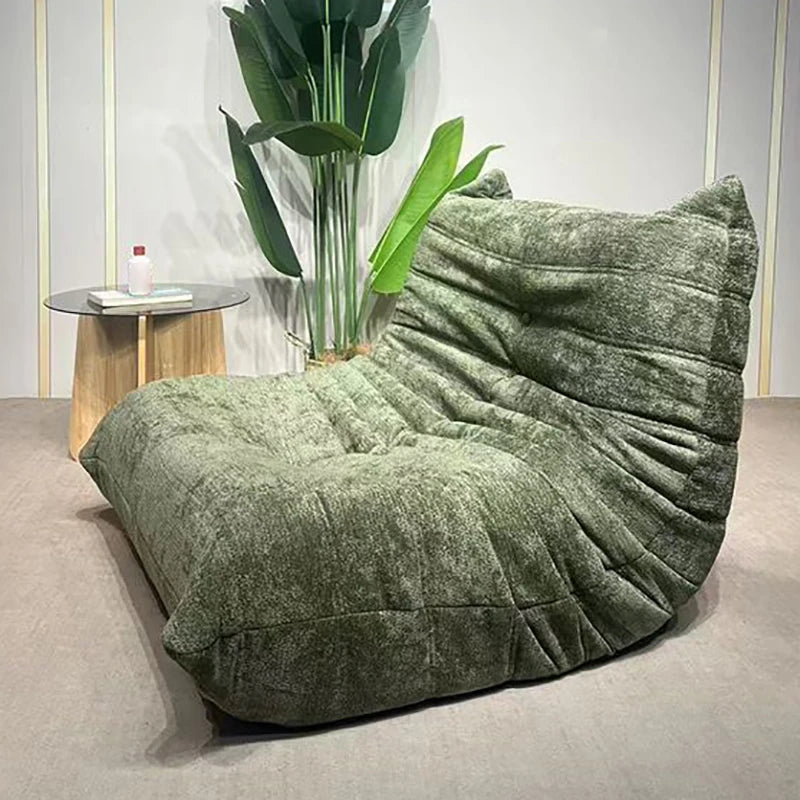 Bean Bag Chair Adult Fireside Chair Comfy Lazy Floor Sofa Chenille Single Sofa Couch Memory Foam Chair for Living Room Bedroom