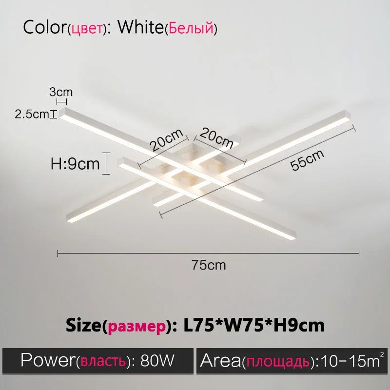Schwarzer Quadratischer Kronleuchter Schlafzimmer Lampe