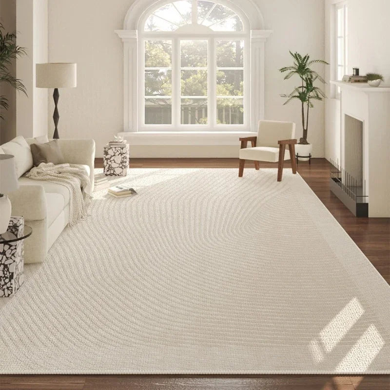 Beige Wohnzimmer Großflächen-Teppich