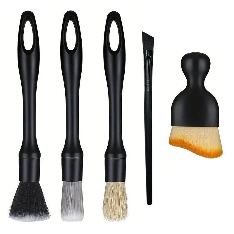 Auto-Detailing-Bürsten-Kit - Mikrofaser-Reinigungsbürsten für Innenraum & Felgen