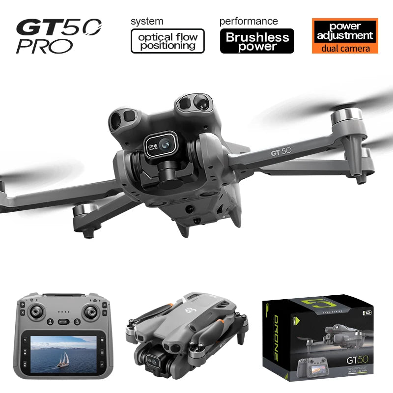 GT50 Luftaufnahme Drohne mit Hinderniserkennung - HD Brushless Quadcopter mit Fernbedienung