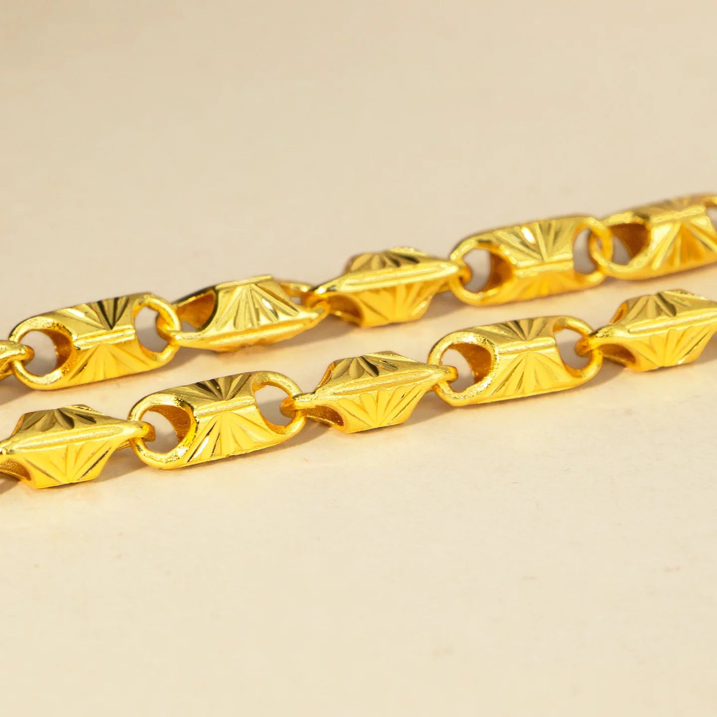 Luxus Echtgold Schmuck 24k Zertifizierte Quadrat-Halskette