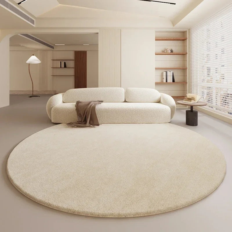 Creme-Stil Runder Teppich für Schlafzimmer