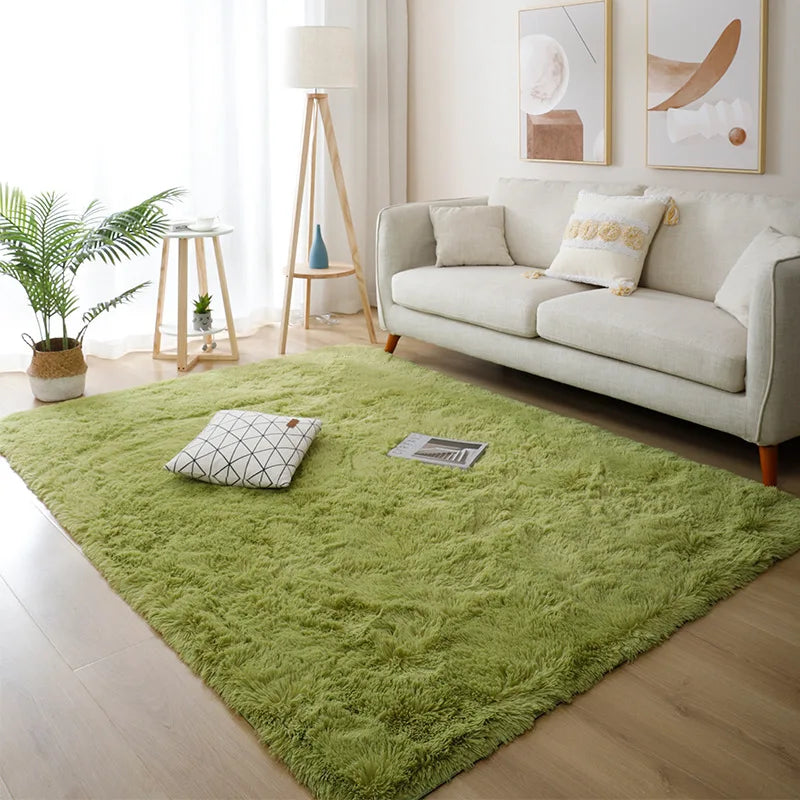 Weißer Flauschiger Teppich - Moderner Hochflor Teppich für Wohnzimmer, Schlafzimmer und Kinderzimmer