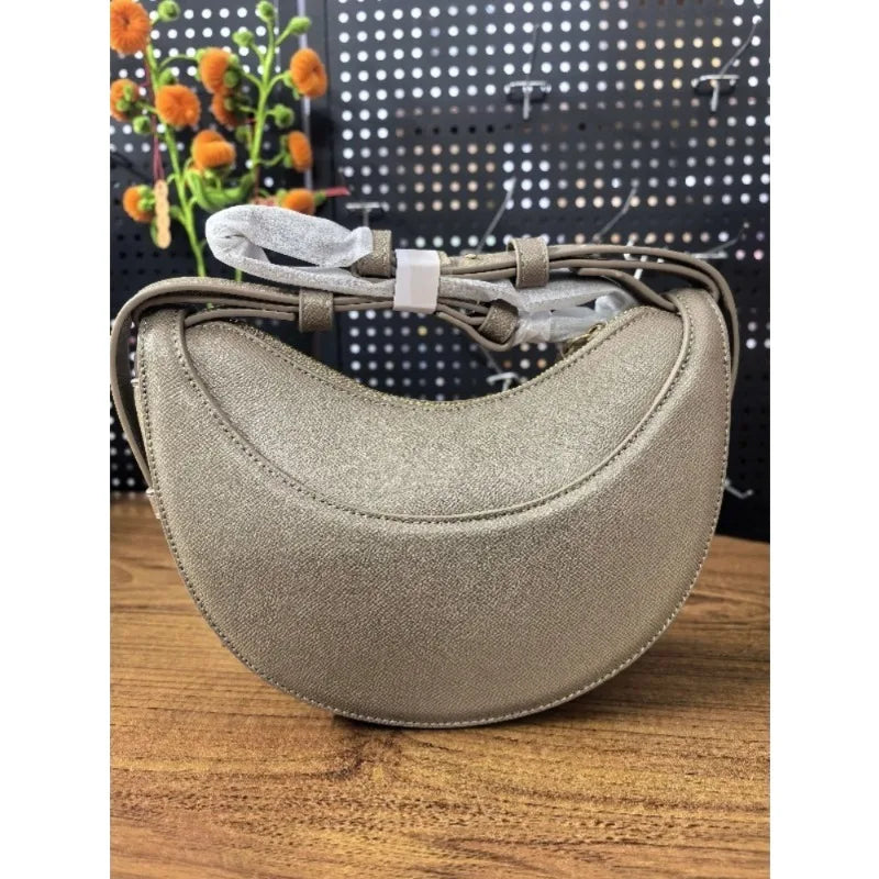 Halbmond Umhängetasche Damen – Trendige Vegane Leder Schultertasche