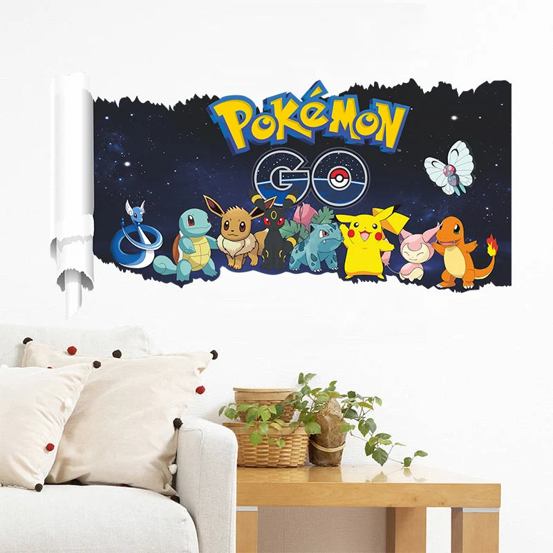 Cartoon Pokemon Pikachu Wandaufkleber