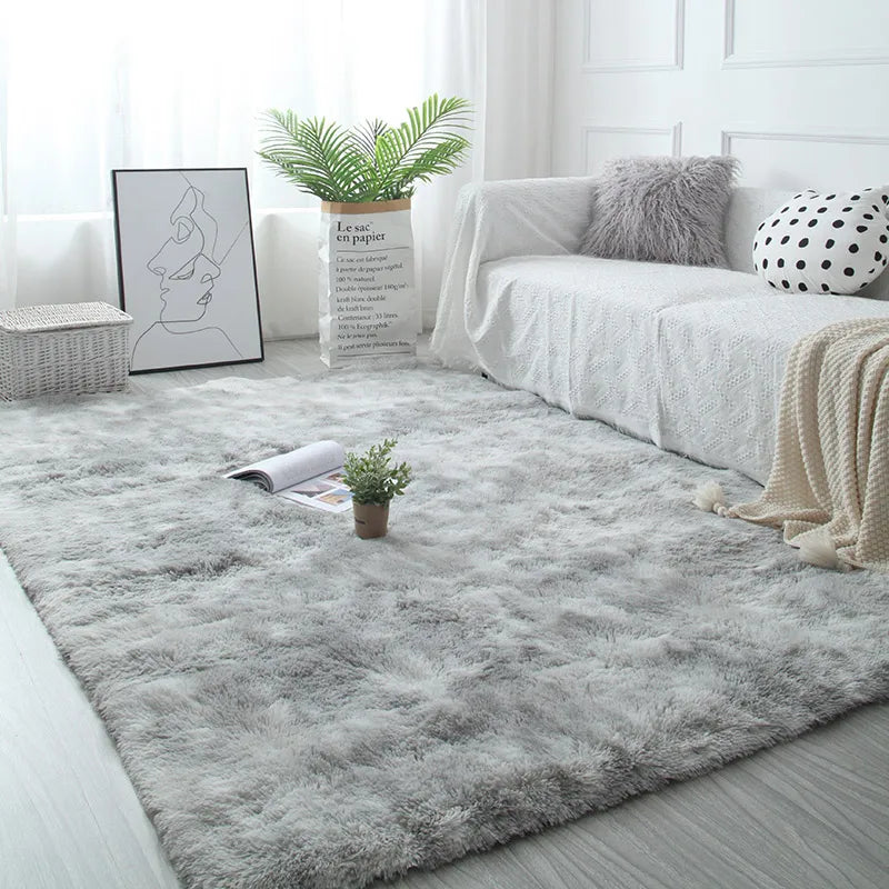 Weißer Flauschiger Teppich - Moderner Hochflor Teppich für Wohnzimmer, Schlafzimmer und Kinderzimmer