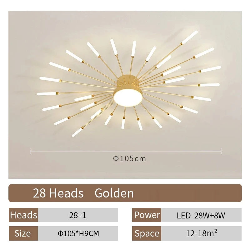 Moderne Designer LED Deckenlampe - Kreative Spiral-Leuchte für Wohnzimmer und Esszimmer