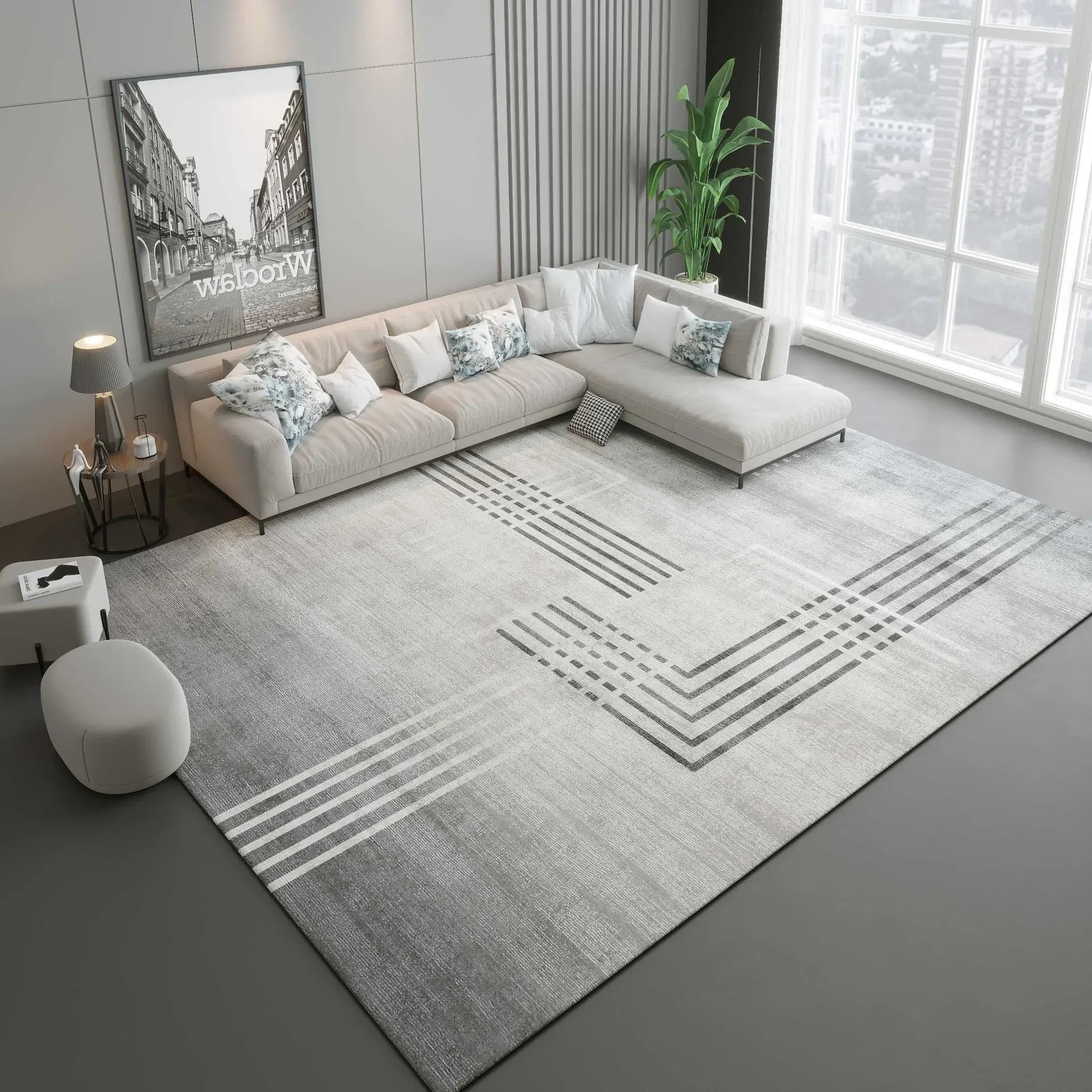 Moderner Schlichter Wohnzimmer Dekorations-Teppich
