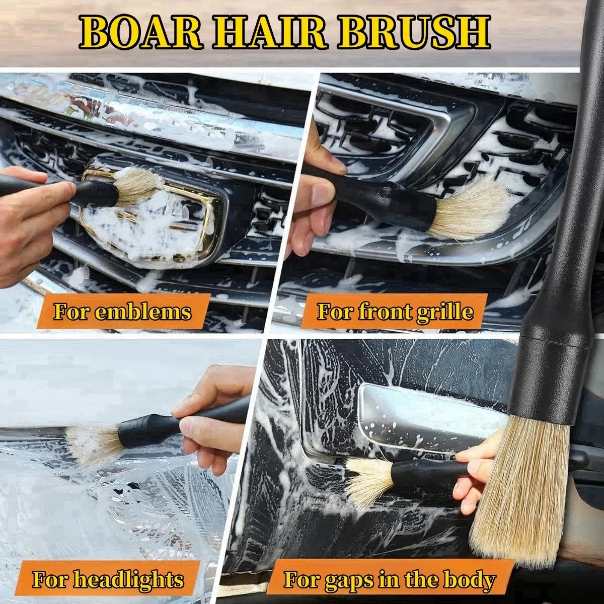 Auto-Detailing-Bürsten-Kit - Mikrofaser-Reinigungsbürsten für Innenraum & Felgen