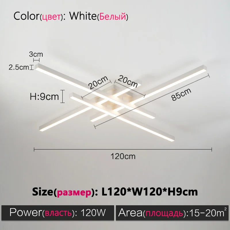 Schwarzer Quadratischer Kronleuchter Schlafzimmer Lampe