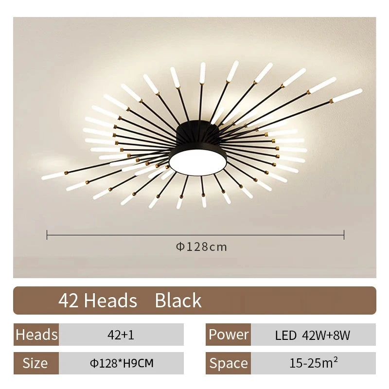 Moderne Designer LED Deckenlampe - Kreative Spiral-Leuchte für Wohnzimmer und Esszimmer