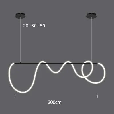 Nordischer LED Schlauch-Kronleuchter