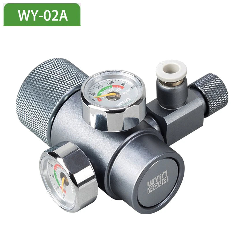 Aquarium DIY CO2 Pressure Reducing Valve Quick Insertion Bubble Gauge Electromagnetic Valve Fish Tank CO2 Regulator Equipment