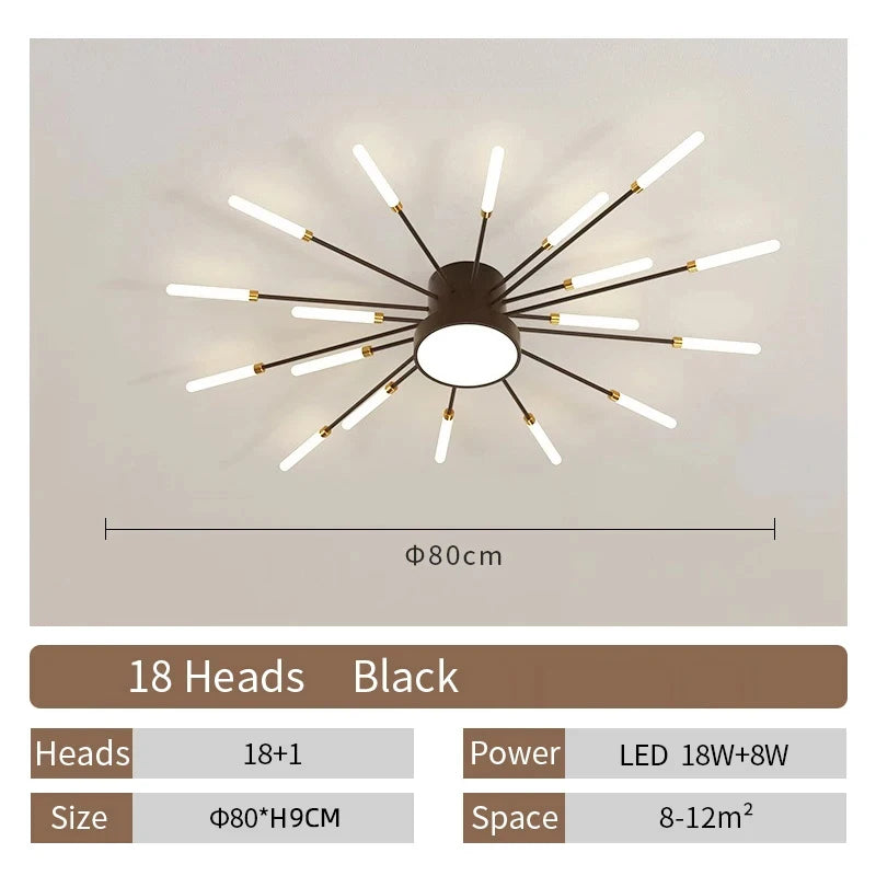 Moderne Designer LED Deckenlampe - Kreative Spiral-Leuchte für Wohnzimmer und Esszimmer