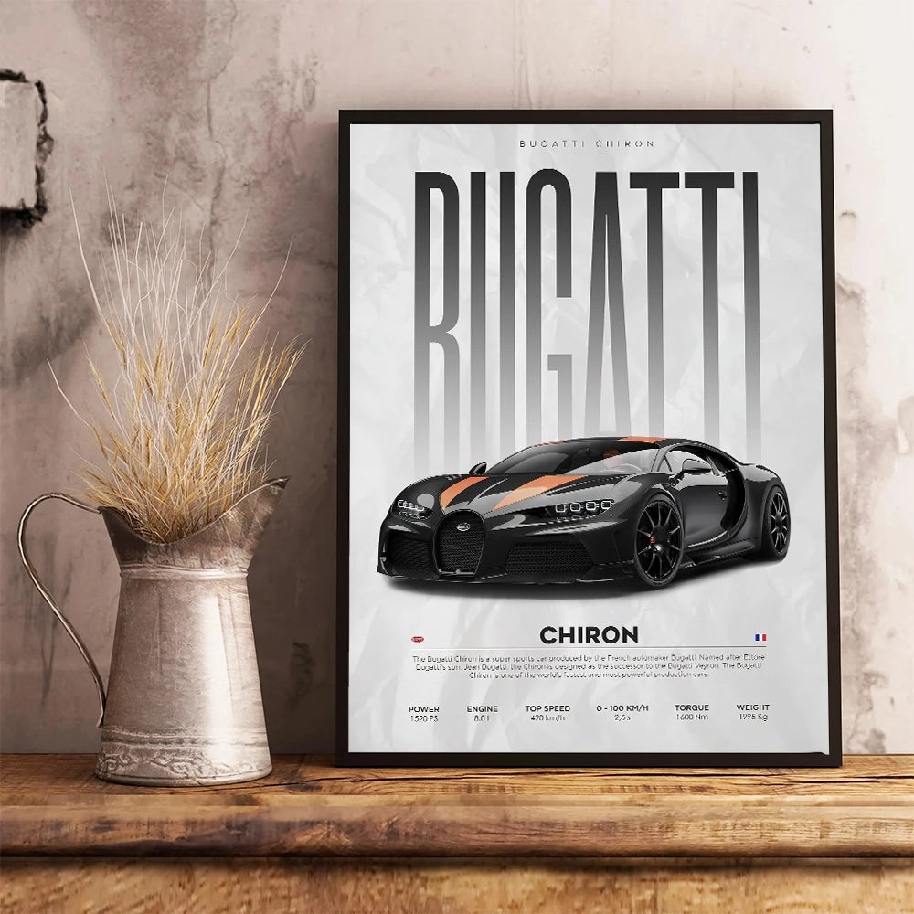 Berühmte Autos Poster - S14 F430 SF90 AMG GT R34 F40 Leinwand Wandkunst für Wohnzimmer