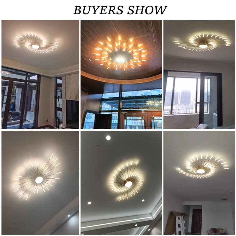 Moderne Designer LED Deckenlampe - Kreative Spiral-Leuchte für Wohnzimmer und Esszimmer