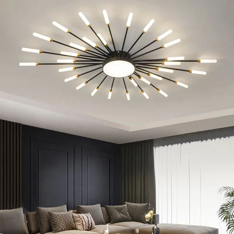 Moderne Designer LED Deckenlampe - Kreative Spiral-Leuchte für Wohnzimmer und Esszimmer