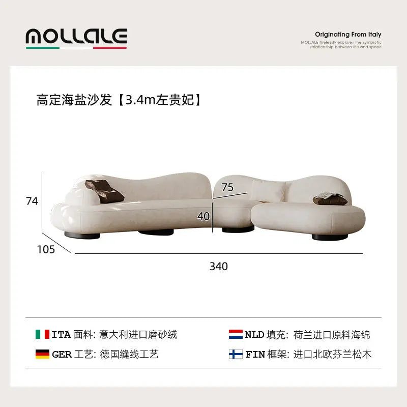 Sectional Modern Living Room Sofas Lazy Floor White Curved Living Room Sofas Relaxing Designer Muebles Postmodern Furniture