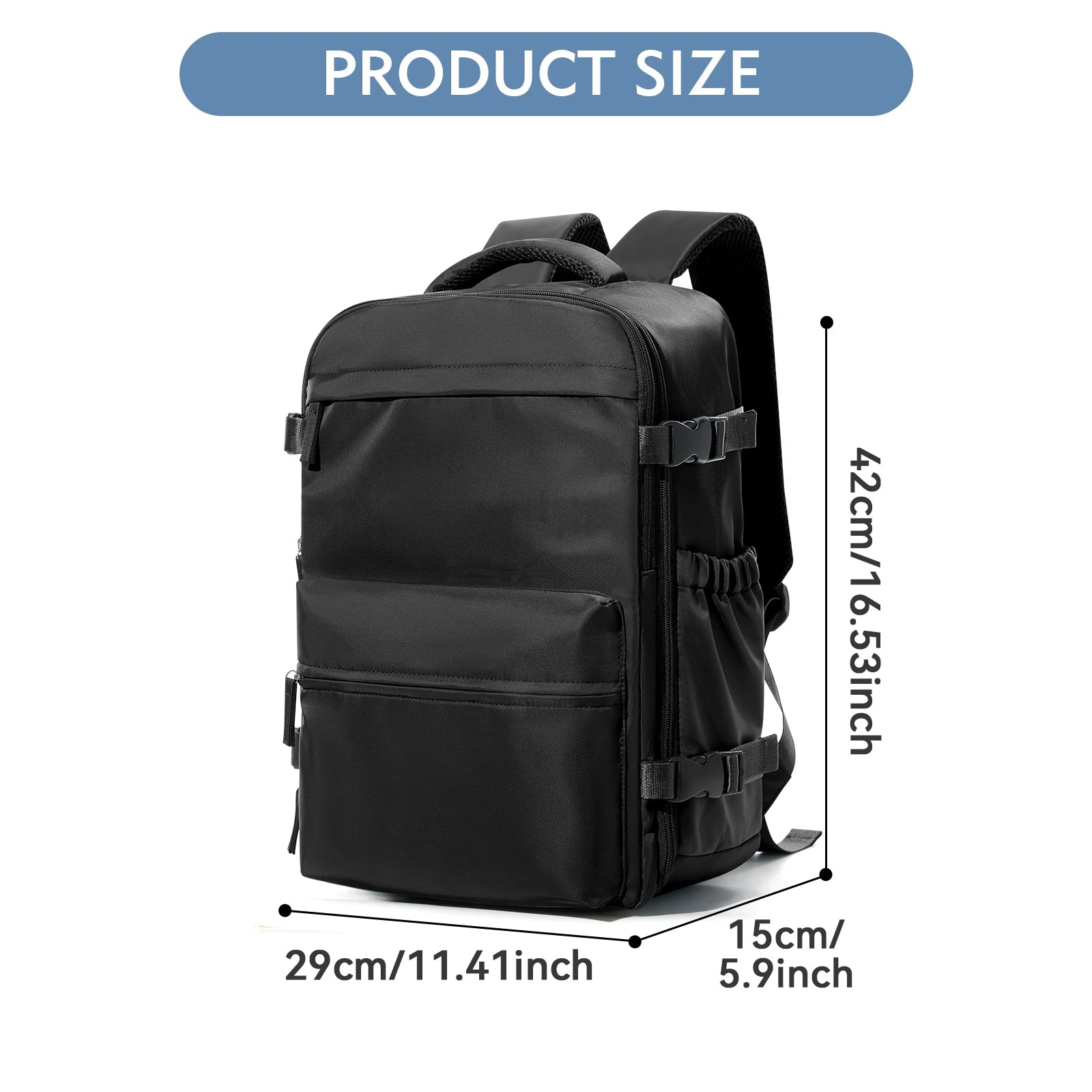 Vakuum Rucksack Reisetasche - Erweiterbarer Business Laptop Rucksack