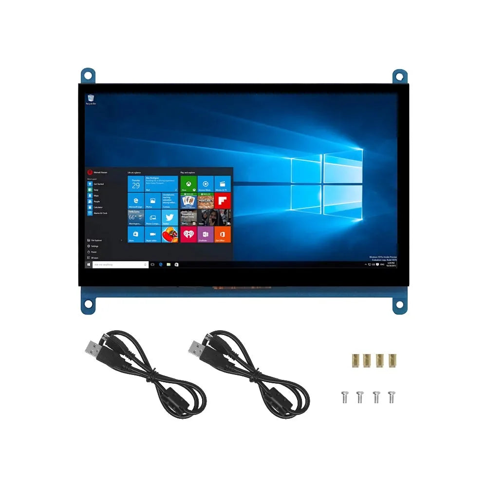 7 Zoll Raspberry Pi Monitor 1024x600 IPS Touchscreen - HDMI Display für Pi 4/3/2/B/B+/A+