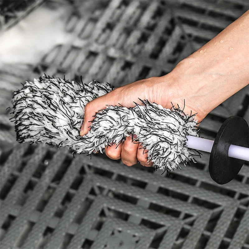 SEAMETAL Felgenbürste Premium - Plüsch-Waschhandschuh für Felgen & Speichen