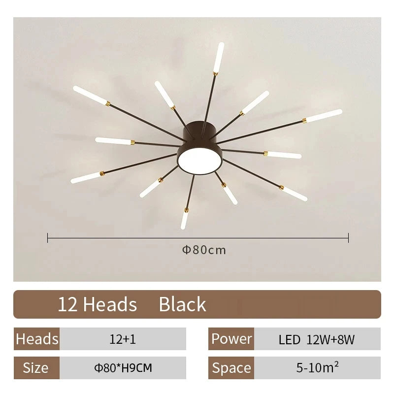 Moderne Designer LED Deckenlampe - Kreative Spiral-Leuchte für Wohnzimmer und Esszimmer