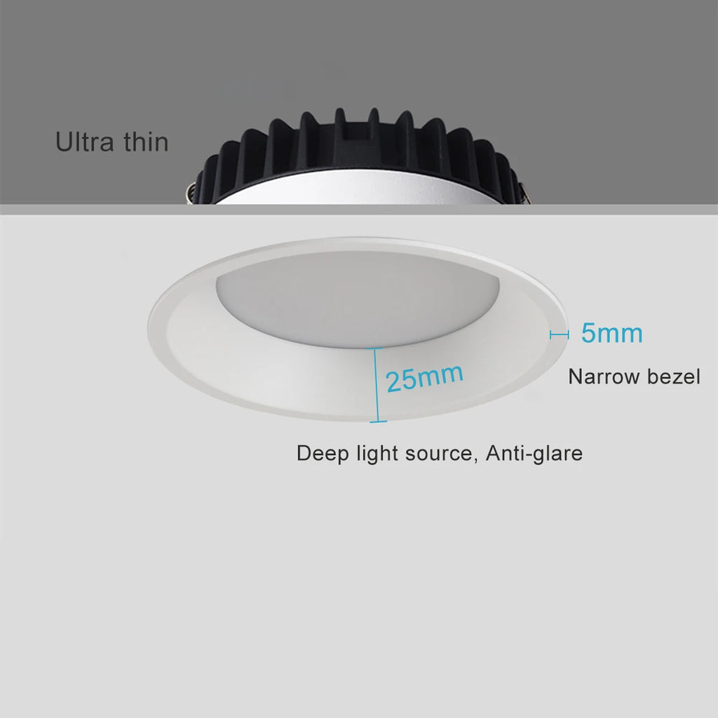 Zigbee 5 CCT Schaltbar Matter DALI Einbau-LED Schmaler Rand