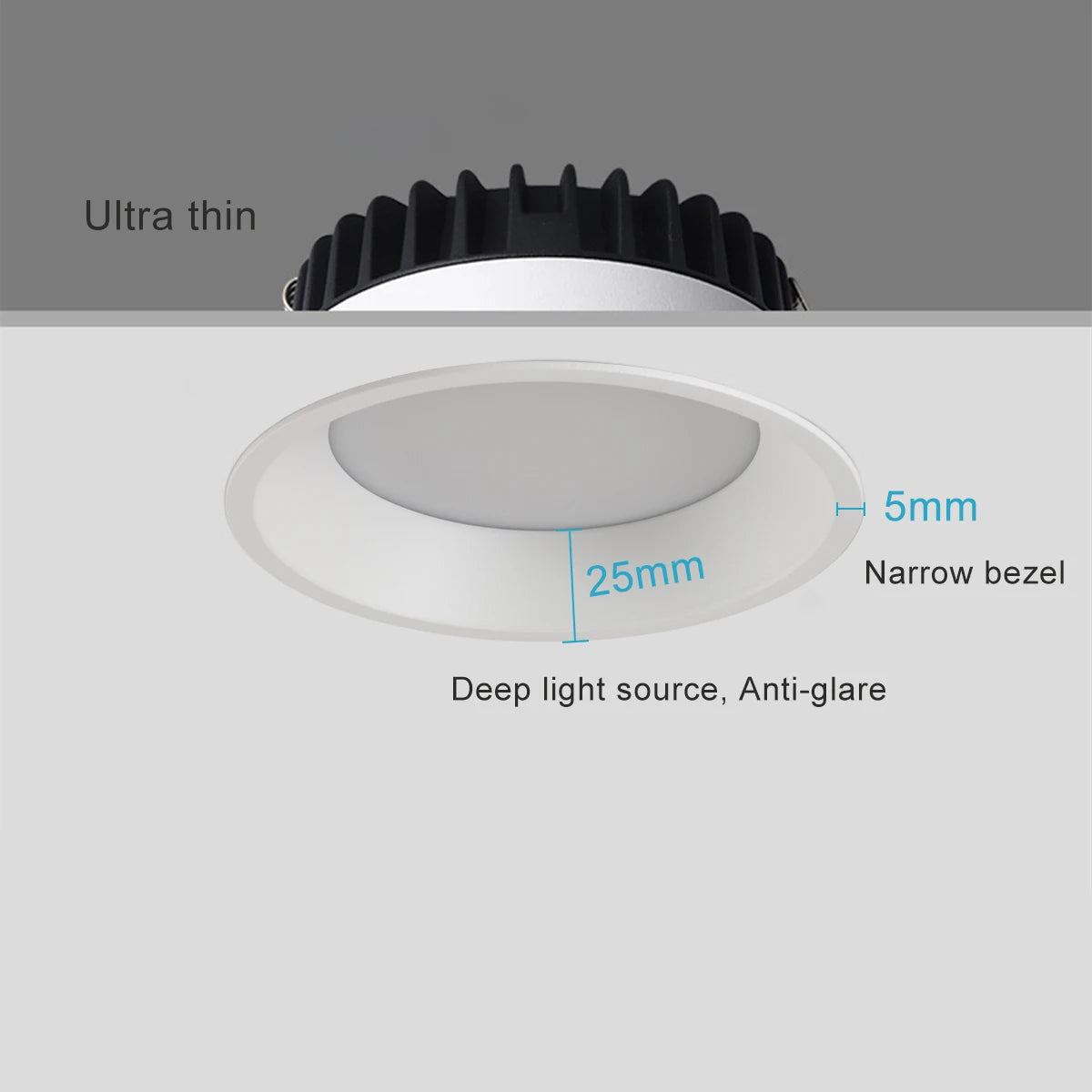 Zigbee 5 CCT Schaltbar Matter DALI Einbau-LED Schmaler Rand
