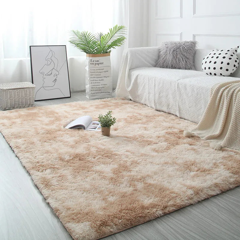 Weißer Flauschiger Teppich - Moderner Hochflor Teppich für Wohnzimmer, Schlafzimmer und Kinderzimmer